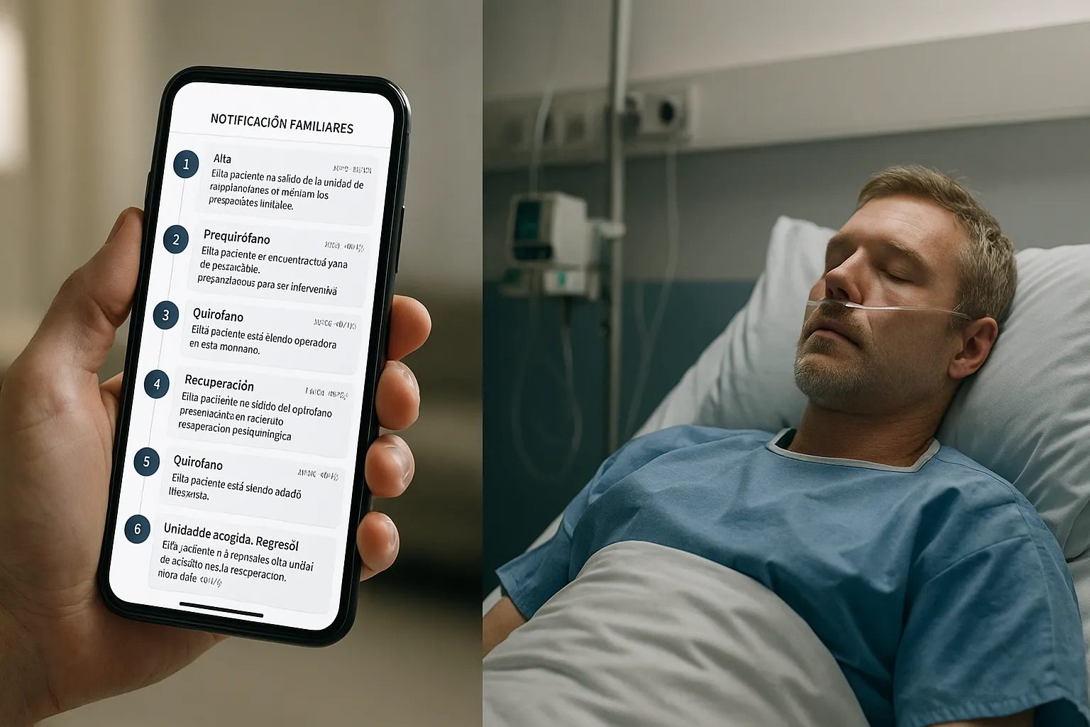 Notificaciones de los pasos quirúrgicos